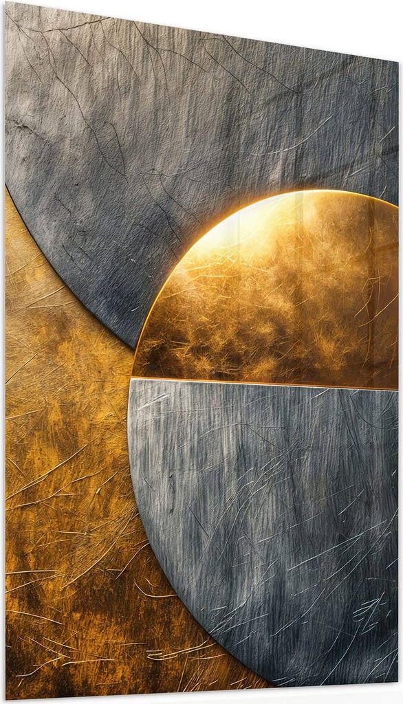 Glasbild 50x75cm in XXL für Wohnzimmer, Schlafzimmer Motiv Abstrakte Kreise