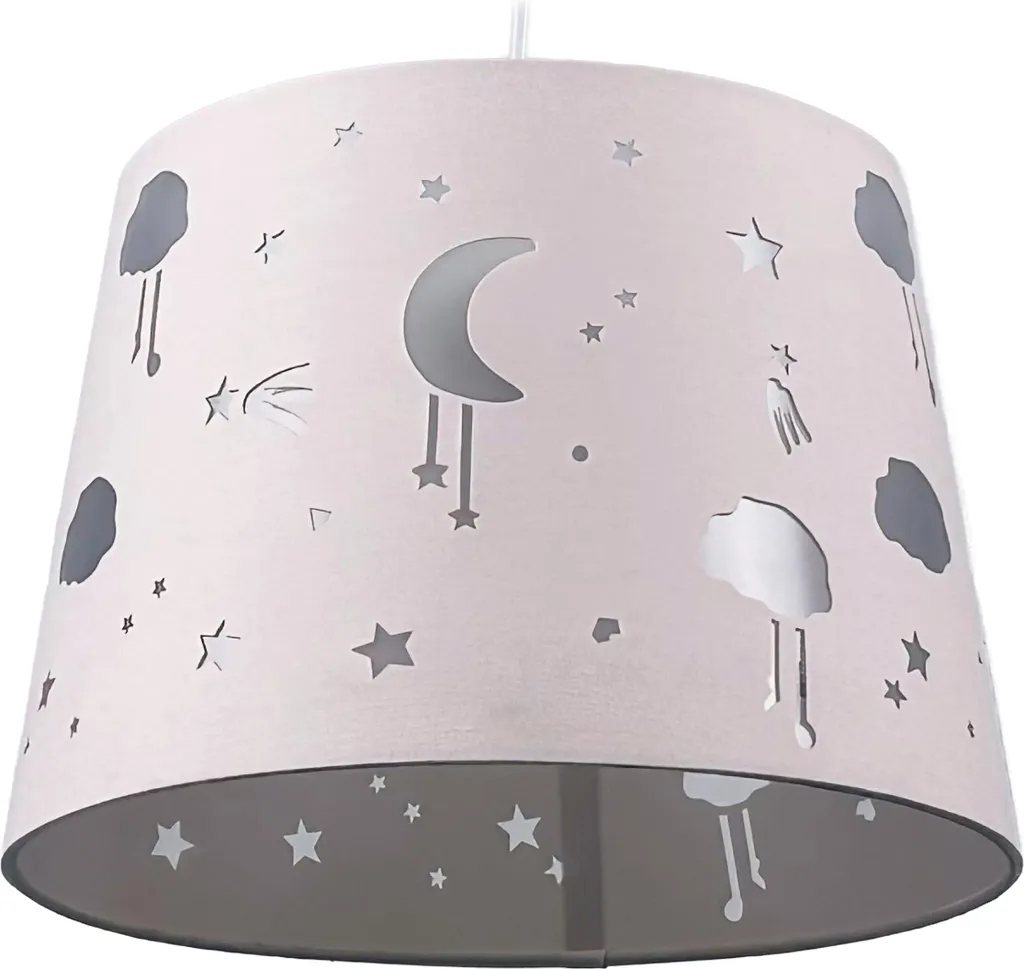 Relaxdays Lampe à suspendre chambre d'enfant Ciel du soir, Motif Étoiles