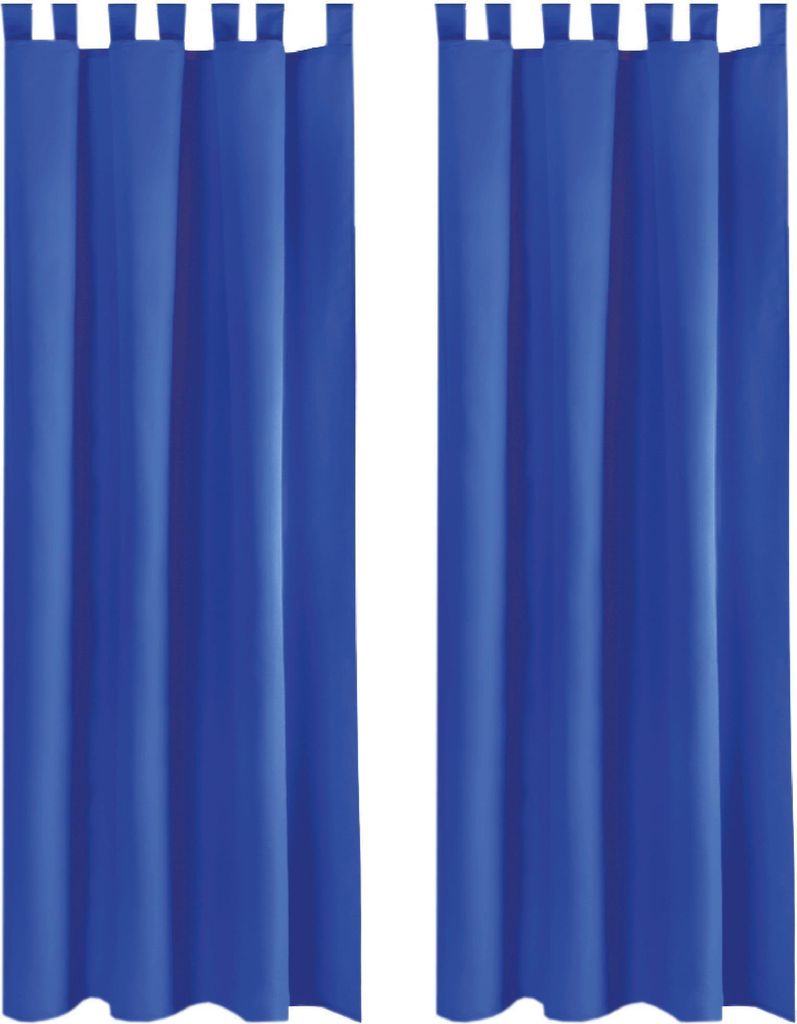 lot de 2 écharpes déco à passants 140 x 245 cm bleu - bleu Image du produit 
