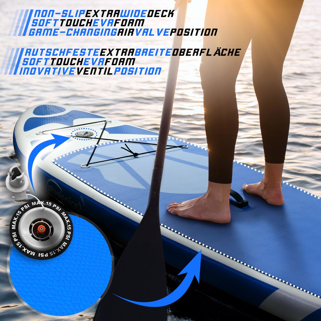 Physionics® SUP Board - 305/320/366 cm, Aufblasbar, Produktbild 4