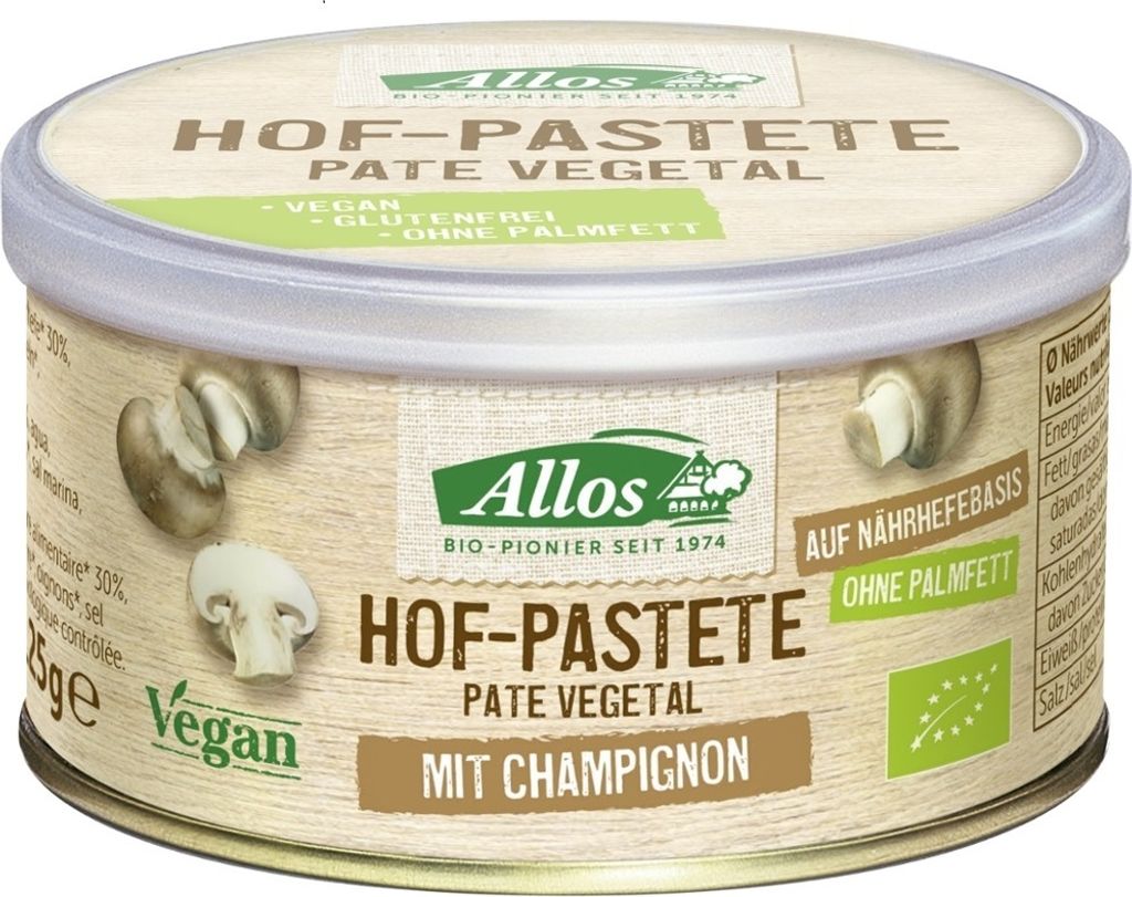 Allos Hof Pastete Champignon 125g Produktbild 
