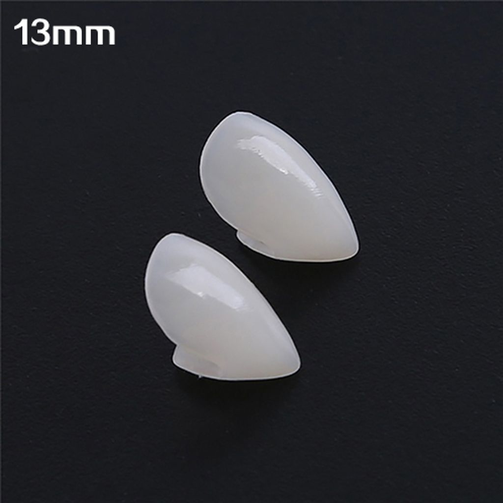 Cosplay -Zahnersatz Zombie Teufel Vampire Fang Zähne Halloween Kostümzubehör-Weiß ,Größen:13 mm