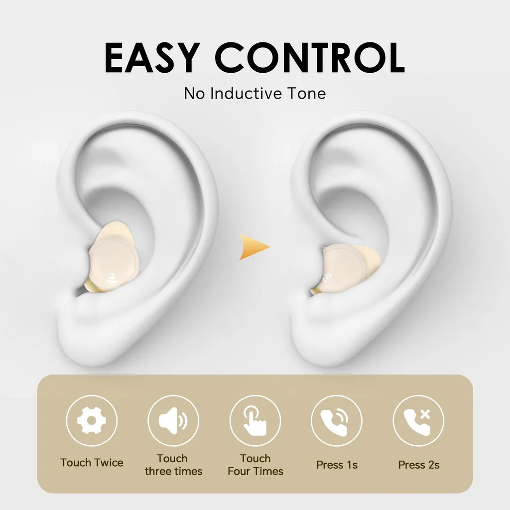 Housse de protection beige pour écouteurs de sommeil Bluetooth 5.3 - 8