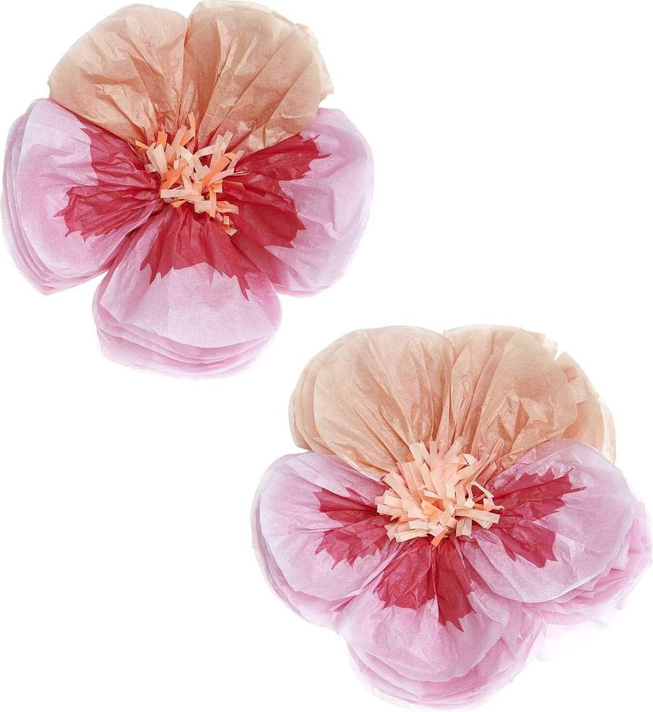 Seidenpapierblumen Stiefmütterchen, Pink, M,MIX