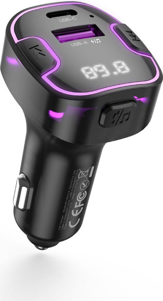Xo Transmiter Fm Bcc12 Bluetooth Mp3 Ładowarka Samochodowa Zdjęcie produktu 