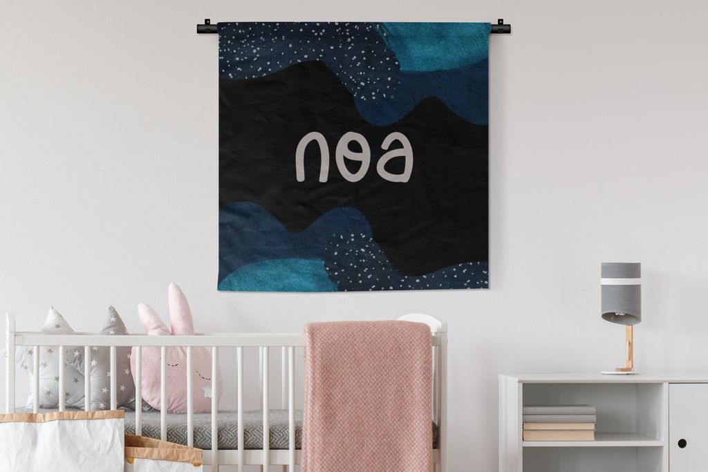 MuchoWow Wandteppich Wandbehang Noa - Pastell - Mädchen 90x90 cm Tapisserie Dekoration Wandtuch - Wandaufhänger