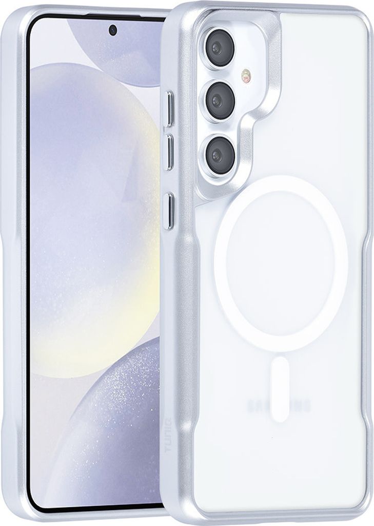 TUNIQ Galaxy S24 Plus Back cover case - Magsafe silicone - Silver