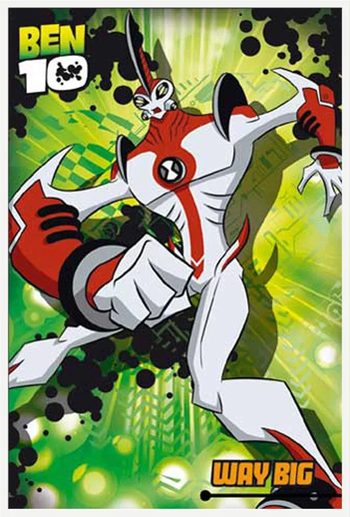 Cadre photo Ben 10 Way Big blanc Shinsuke, protection acrylique sûre