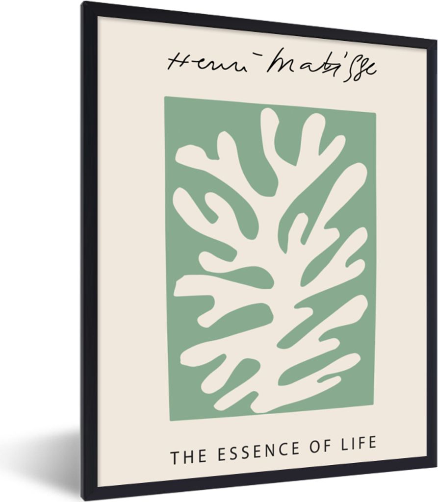 MuchoWow Gerahmtes Poster Kunst - Natur - Formen - Abstrakt - Henri Matisse 60x80 cm - Poster mit Schwarzem Bilderrahmen Wandposter Rahmen Foto B...