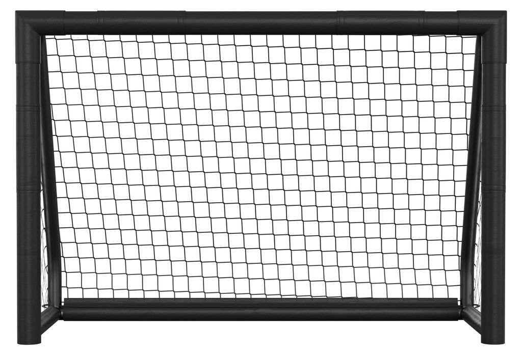Vigevee Fußballtor 180 x 120 x 60 cm – Kinder Fußballtor mit Torwand & Netz, stabiles Metalltor für Garten & Indoor, Schwarz