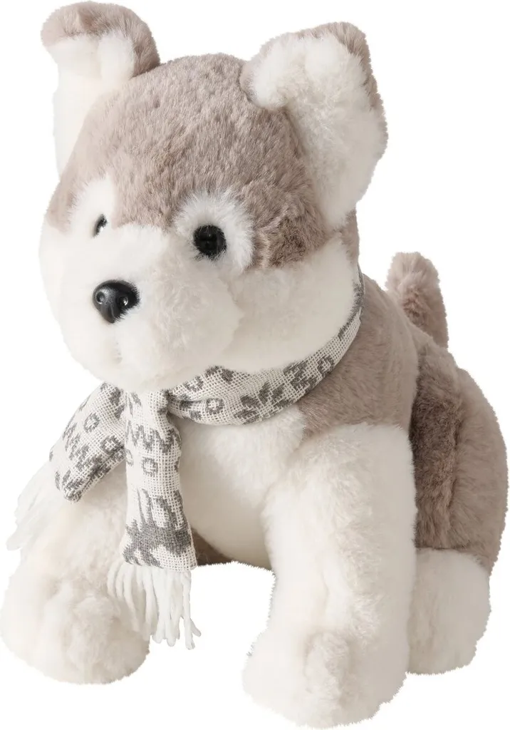 Peluche chien BELLO ultra douce de 28 cm avec écharpe de finition pro