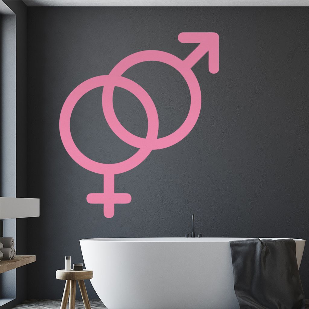 Männlich Weiblich Geschlecht Wandtattoo Wandaufkleber Wall Sticker - Dekoration, Küche, Wohnzimmer, Schlafzimmer, Badezimmer
