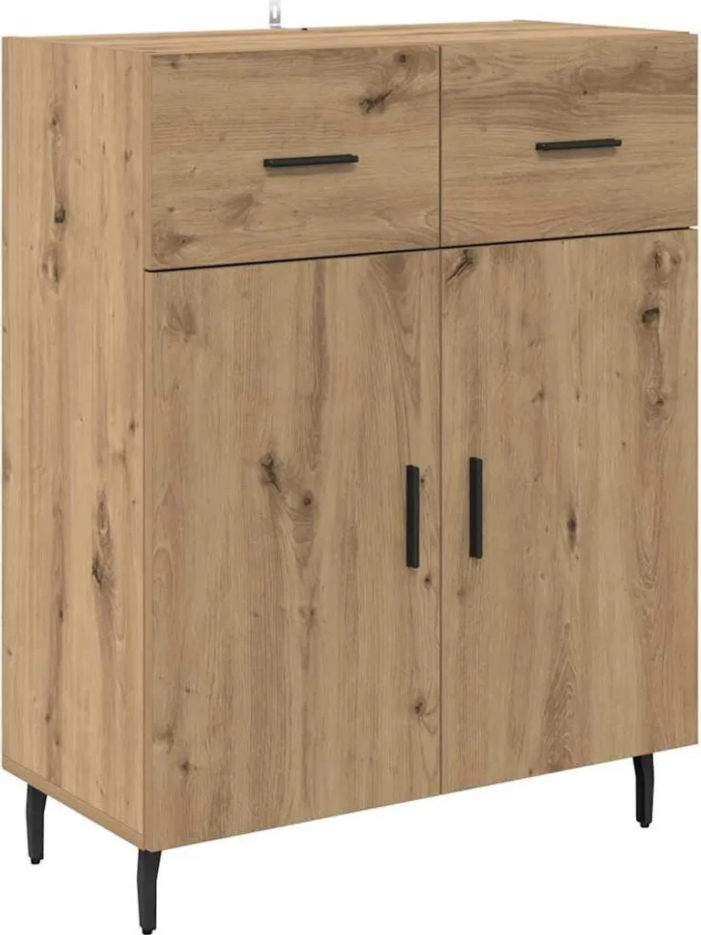 SYFAX™ Credenza Rovere artigianale 69,5 x 34 x 90 cm Legno multistrato