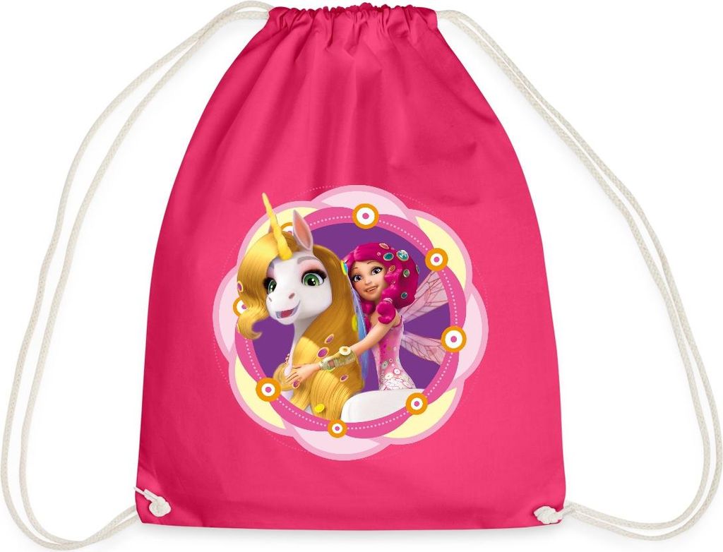 Spreadshirt Mia and Me Einhorn Onchao Und Mia In Centopia Turnbeutel, One size, Fuchsia