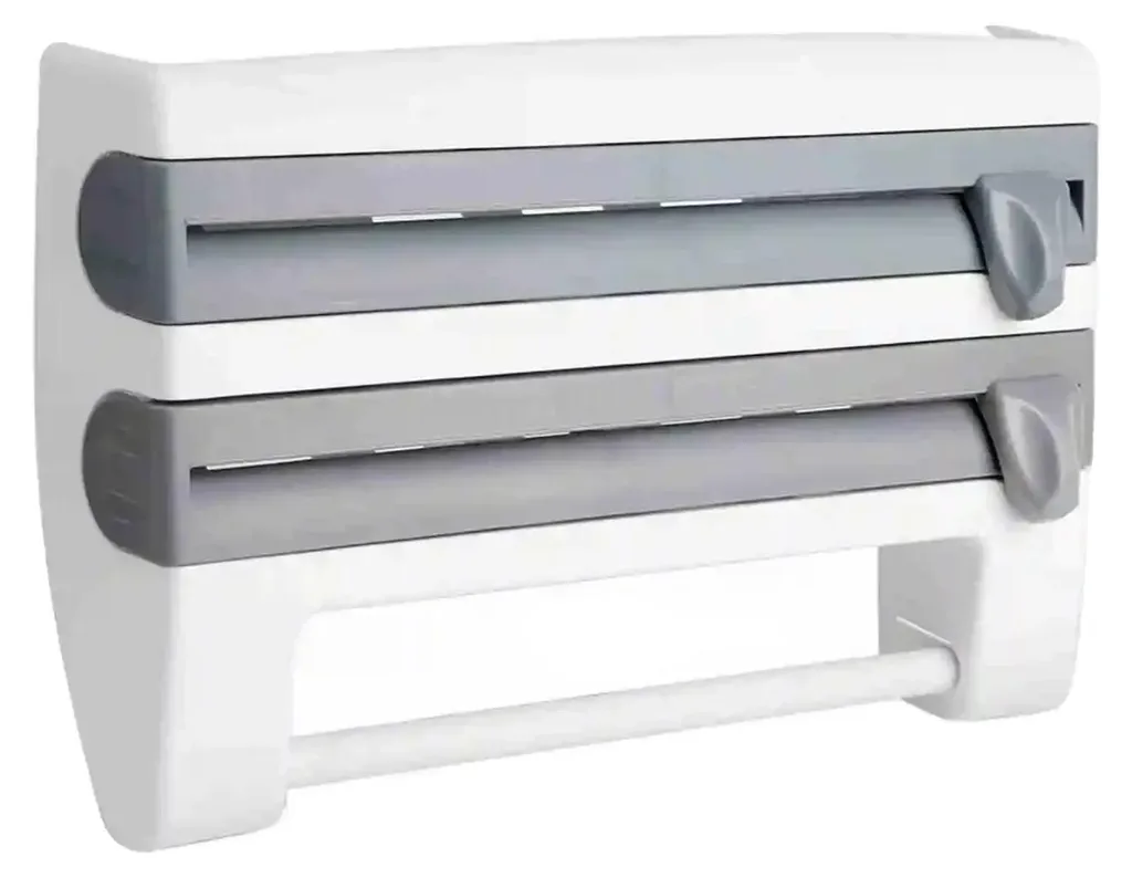 Support mural de cuisine gris clair - Étagère polyvalente 50cm alu