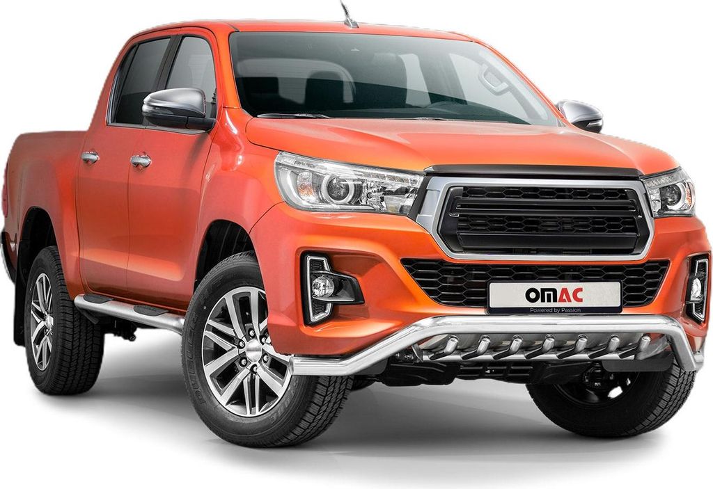 Frontbügel Frontschutzbügel für Toyota Hilux 2018-2022 mit ABE Stahl Silber