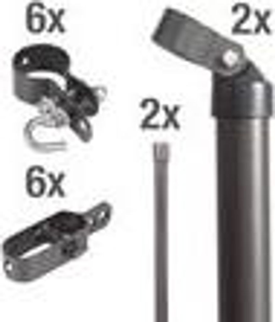 Alberts Zauneck-Set für Mahschendrahtzaun zum Einbetonieren, Höhe 80 cm, anthrazit-metallic