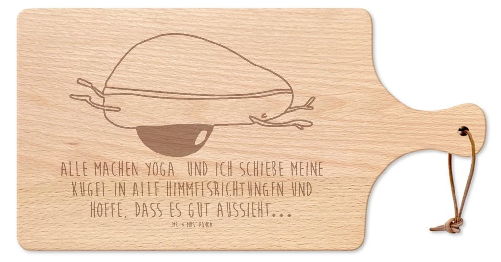 Mr. & Mrs. Panda Pizzabrett Avocado Yoga - Transparent - Geschenk, Haha, Unsportlich, schneidbrett, Holzbrett, Hilfe, Bauch, Schneidebrett, Frühst...