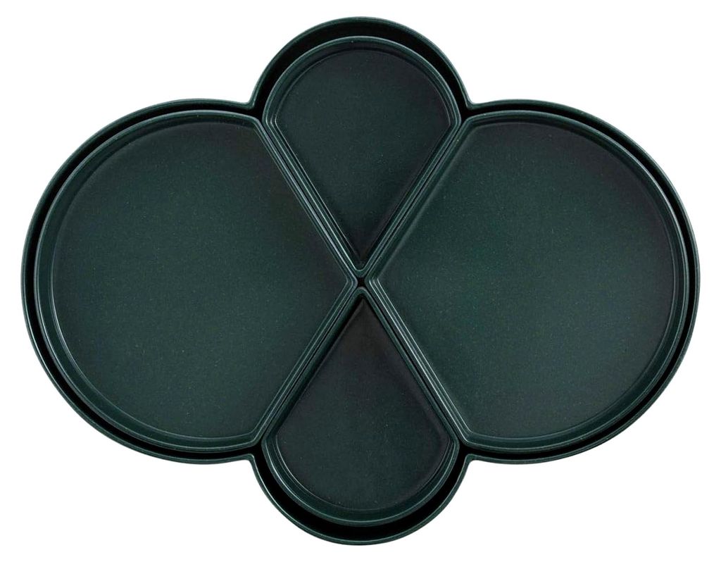 by Normann Copenhagen - Window - Tablett-Set - 5-TLG. - Dunkelgrün - Melamin mit Holzfasern - H: 3 x W: 33 x D: 25,5 cm