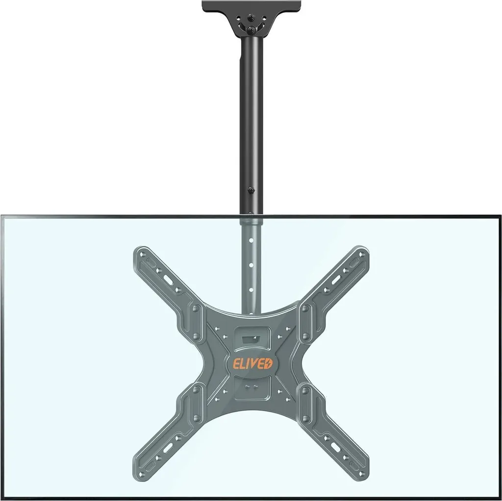 Support TV Plafond Inclinable 45KG pour TV LED LCD 24-65 Pouces EV3015