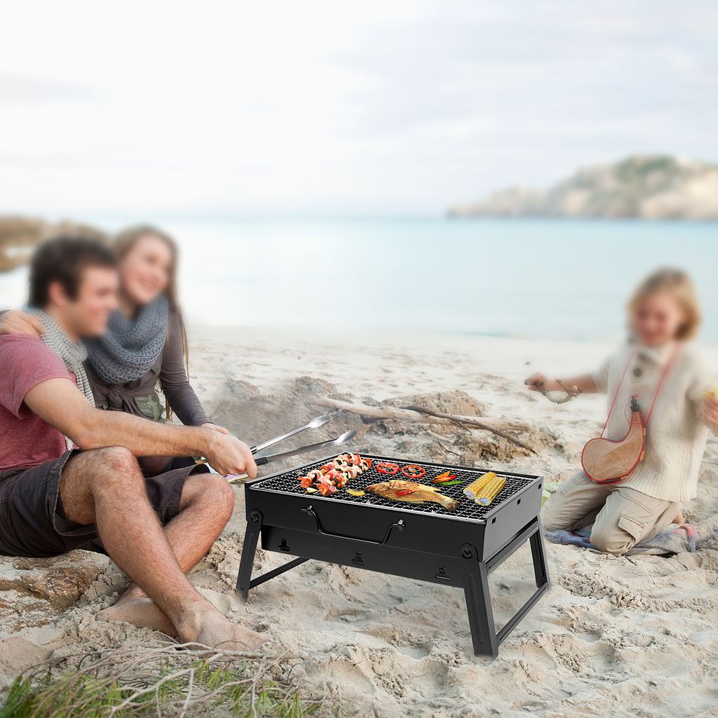 SunJas Holzkohlegrill CA-04 Reisegrill Tischgrill Produktbild 5