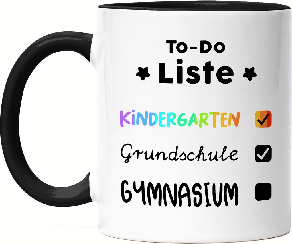 To Do Liste Tasse Schwarz Checkliste 5. Klasse Gesamtschule Gymi Geschenkidee