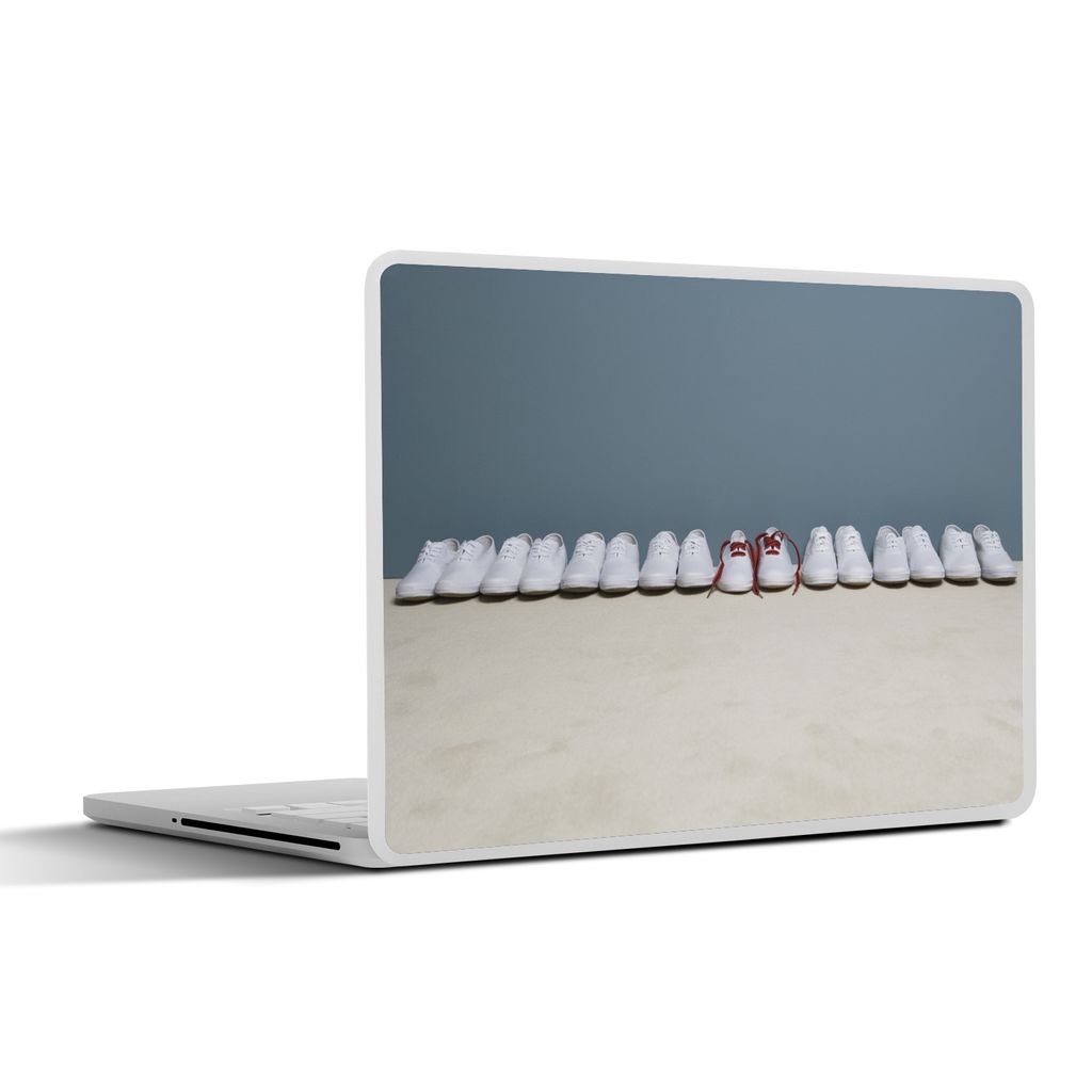 MuchoWow Laptop Aufkleber Sticker Cover Schuhe in Rot 36.5x27.5 cm - Laptop-Sticker