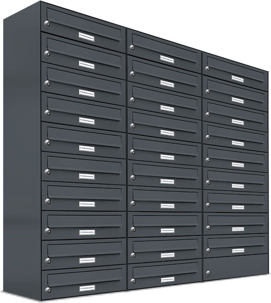 29er Briefkasten Anthrazit Anlage 29 Fach Wandbriefkasten Produktbild 