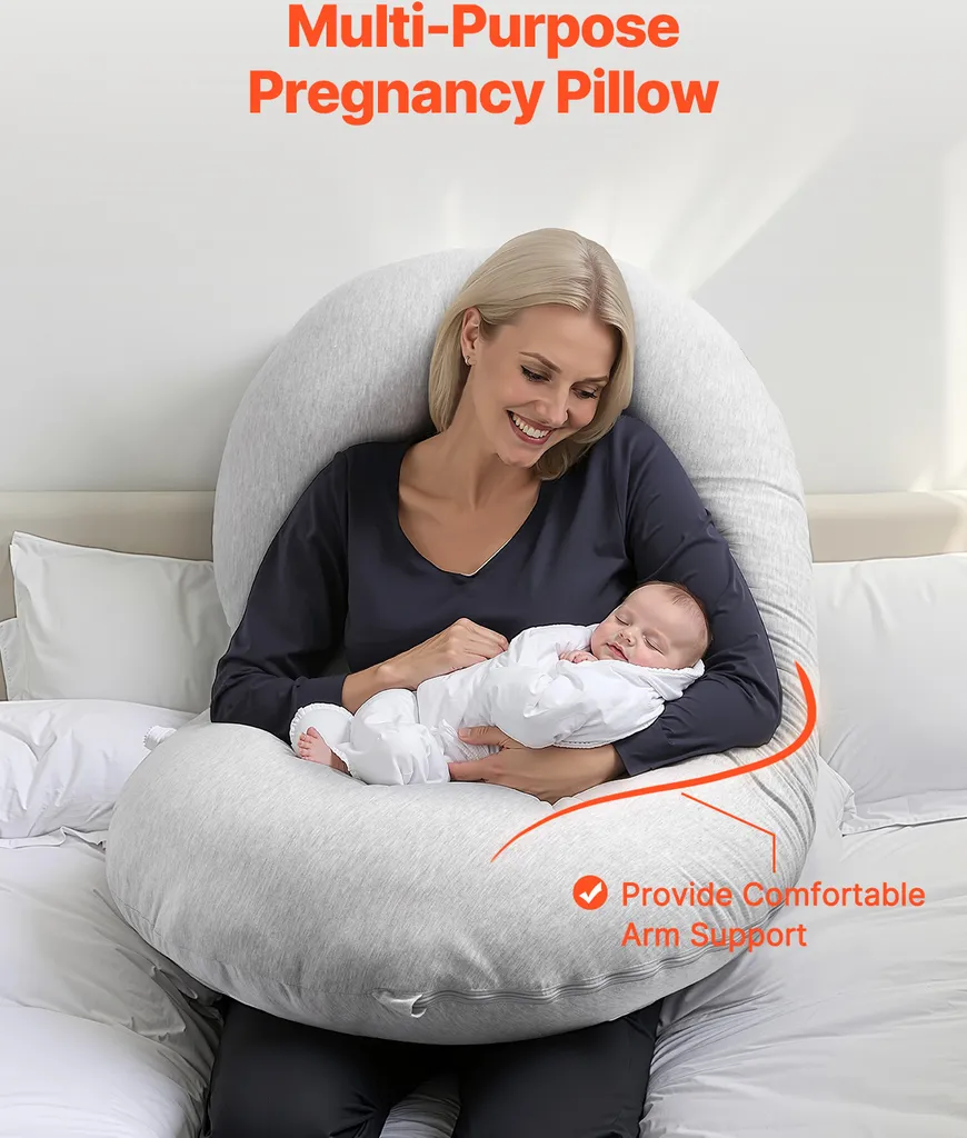 Coussin d'Allaitement Ergonomique et Traversin de Maternité Confortable C