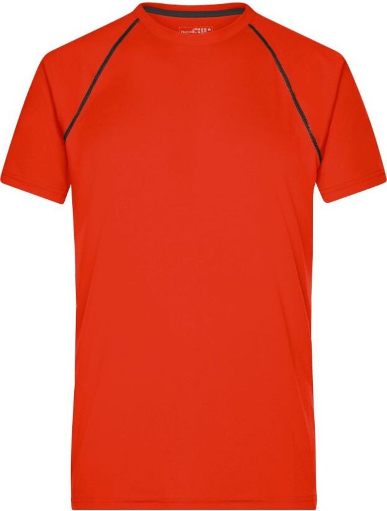 Funktions-Shirt für Fitness und Sport bright-orange/black, Gr. XXL