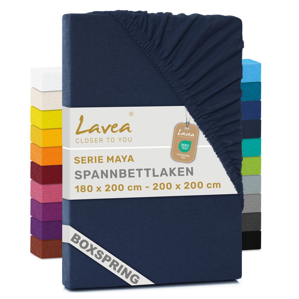 Lavea® Spannbettlaken 180-200x200 cm - Boxspringbett, Produktbild 