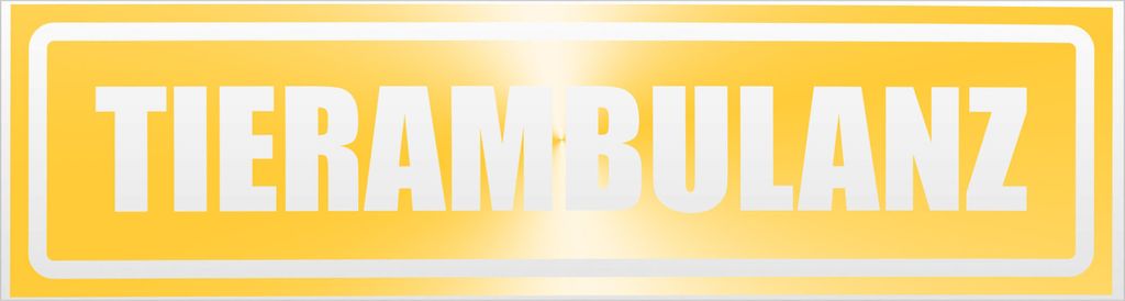 Kiwistar Tierambulanz invertiert Magnetschild Schild magnetisch - 45cm Gelb - reflektierend - Magnetfolie für Auto PKW Kfz