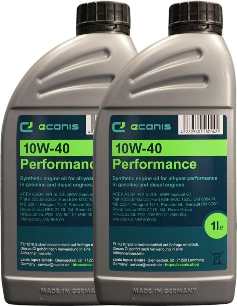 Motoröl Multipack 2x1 Liter 10W-40 A3/B4 SL/CF ECANIS Produktbild 
