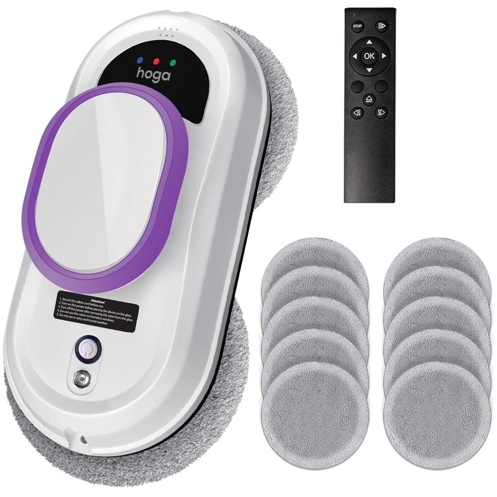 Robot lave-vitres HOGA W10, 2800 Pa, nettoyeur de vitres Image du produit 