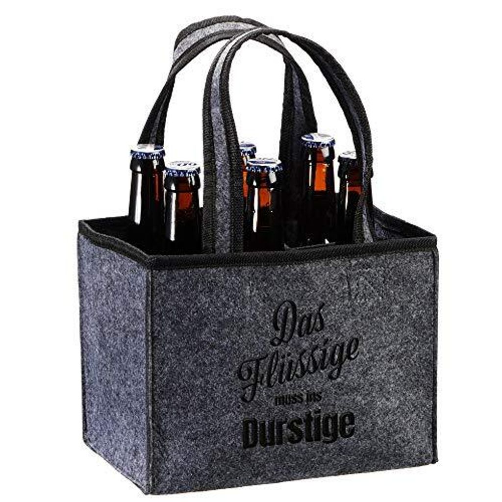 Flaschenträger "Das Flüssige muss..." Männerhandtasche