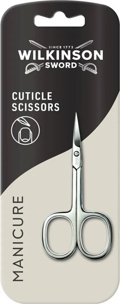 Ciseaux à cuticules courbes avec lames fines pour soin des mains doux