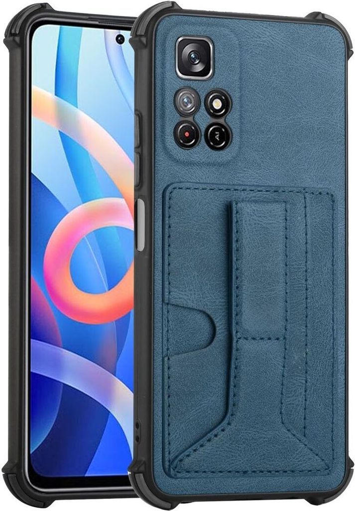 König Design Hülle kompatibel mit Xiaomi Redmi Note 11 / Note 11S Global Kunststoff Soft Handyhülle - Handy Case Blau