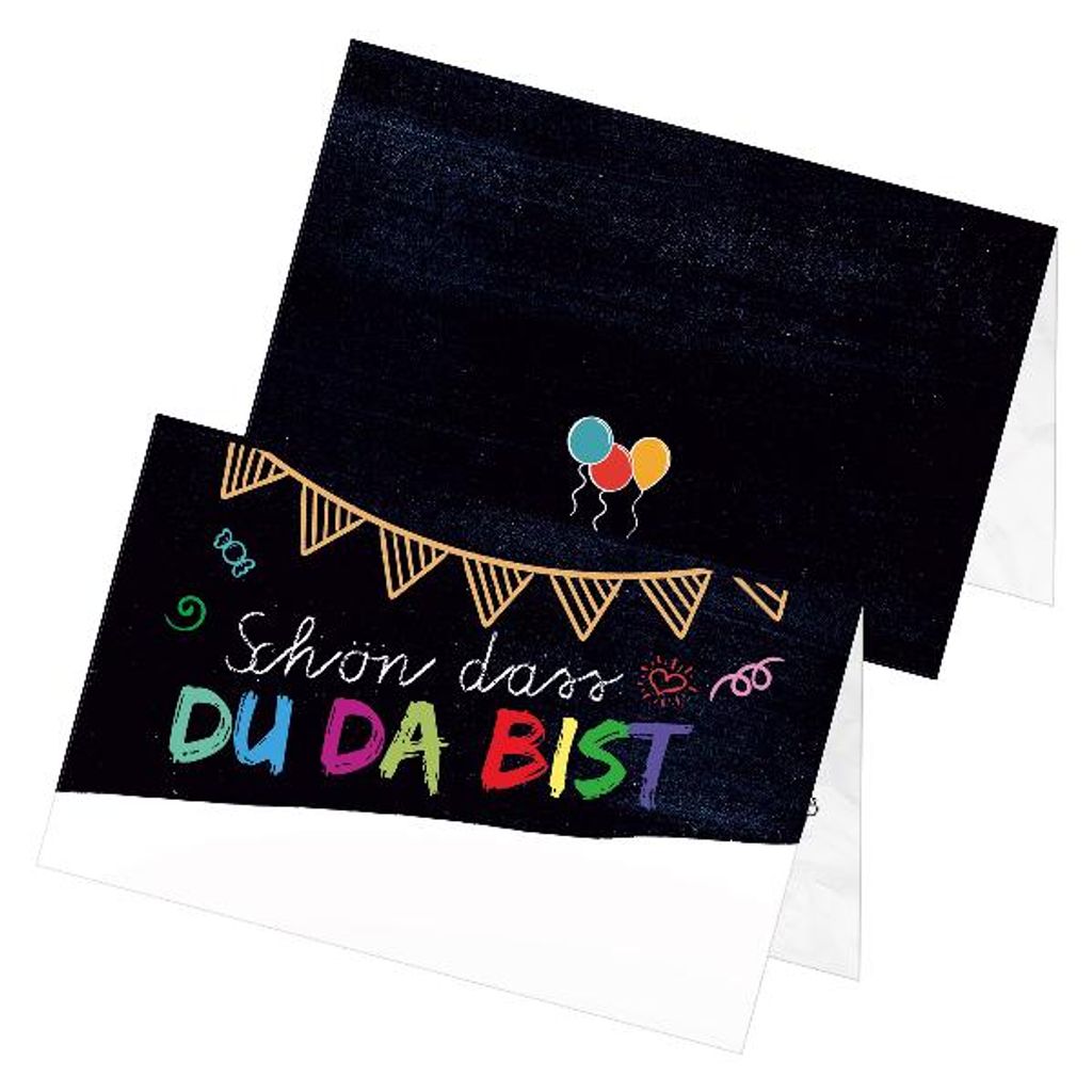 itenga 24x Tischkarten Platzkarten "Tafel" Geburtstag Schulanfang Kindergarten