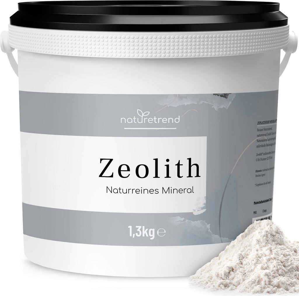 naturetrend Zeolith Pulver 1,3kg – Naturrein in – Extra fein gemahlen, Reines & naturbelassenes Vulkangestein