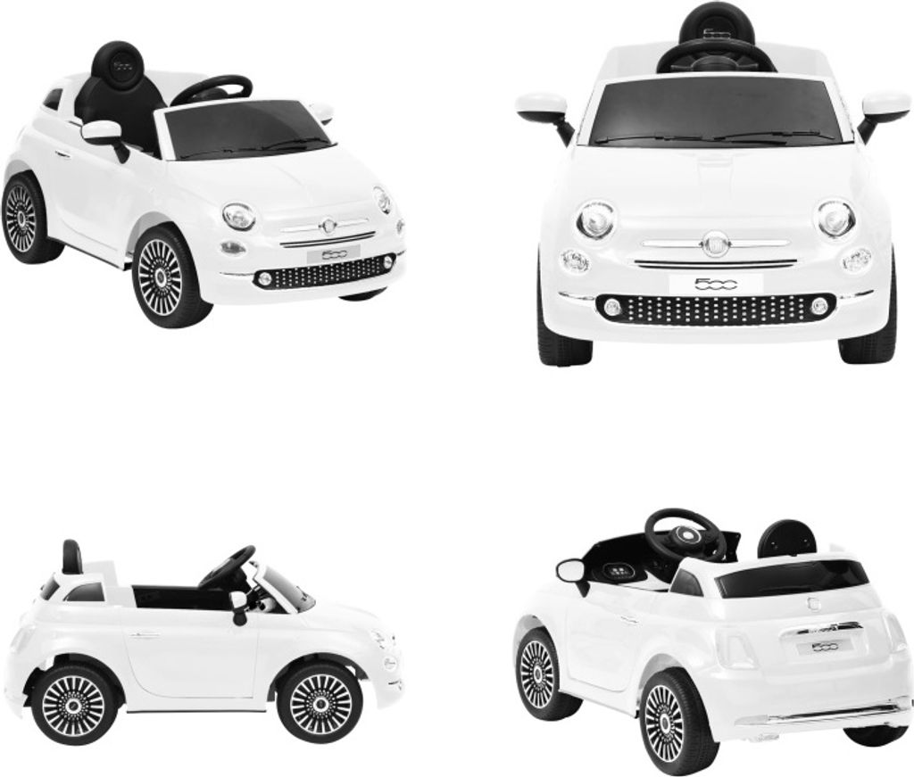 vidaXL Kinder Elektroauto Fiat 500 Weiß - Elektroauto - Elektroautos - Kinder Elektroauto - Kinder Elektroautos