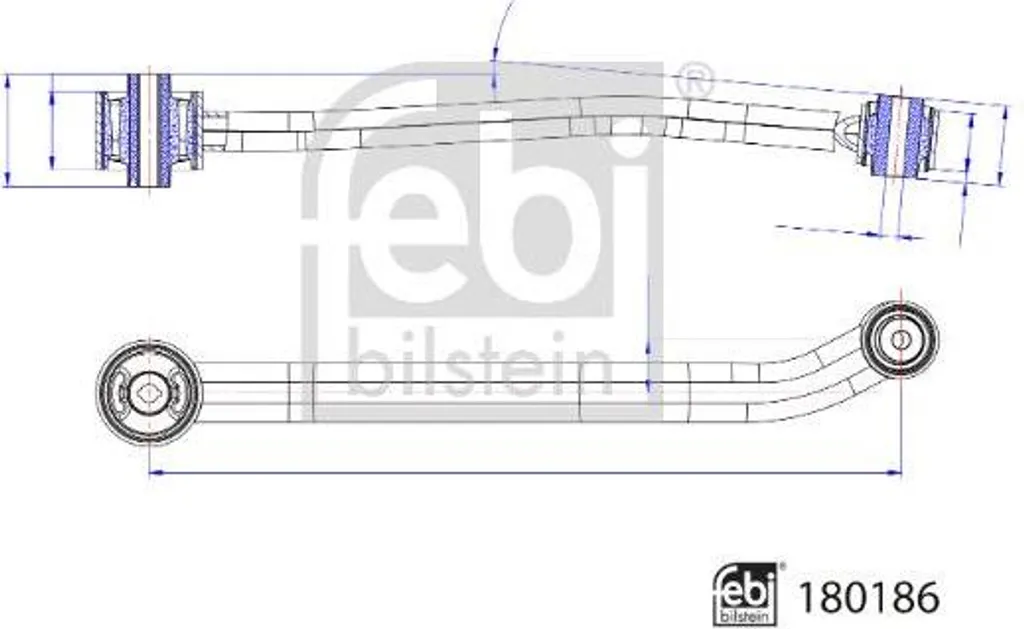 Bras de suspension FEBI 180186 renforcé compatible Jeep Renegade