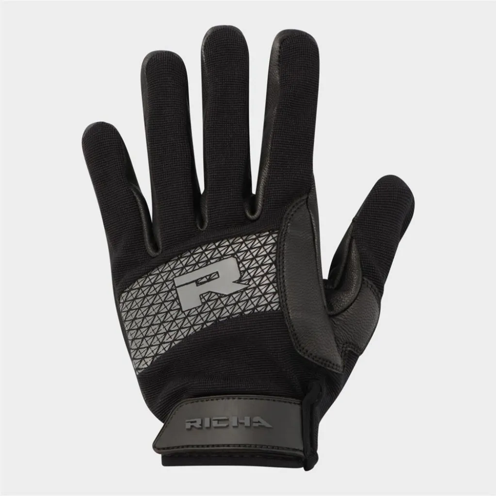 Gants moto RICHA DOWNTOWN noirs 3XL - Protection urbaine en cuir