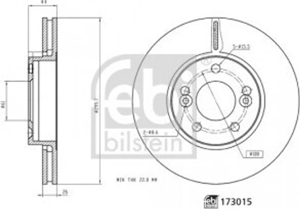 Disque de Frein Scénic I Febi 173015 Performance et Sécurité Durable