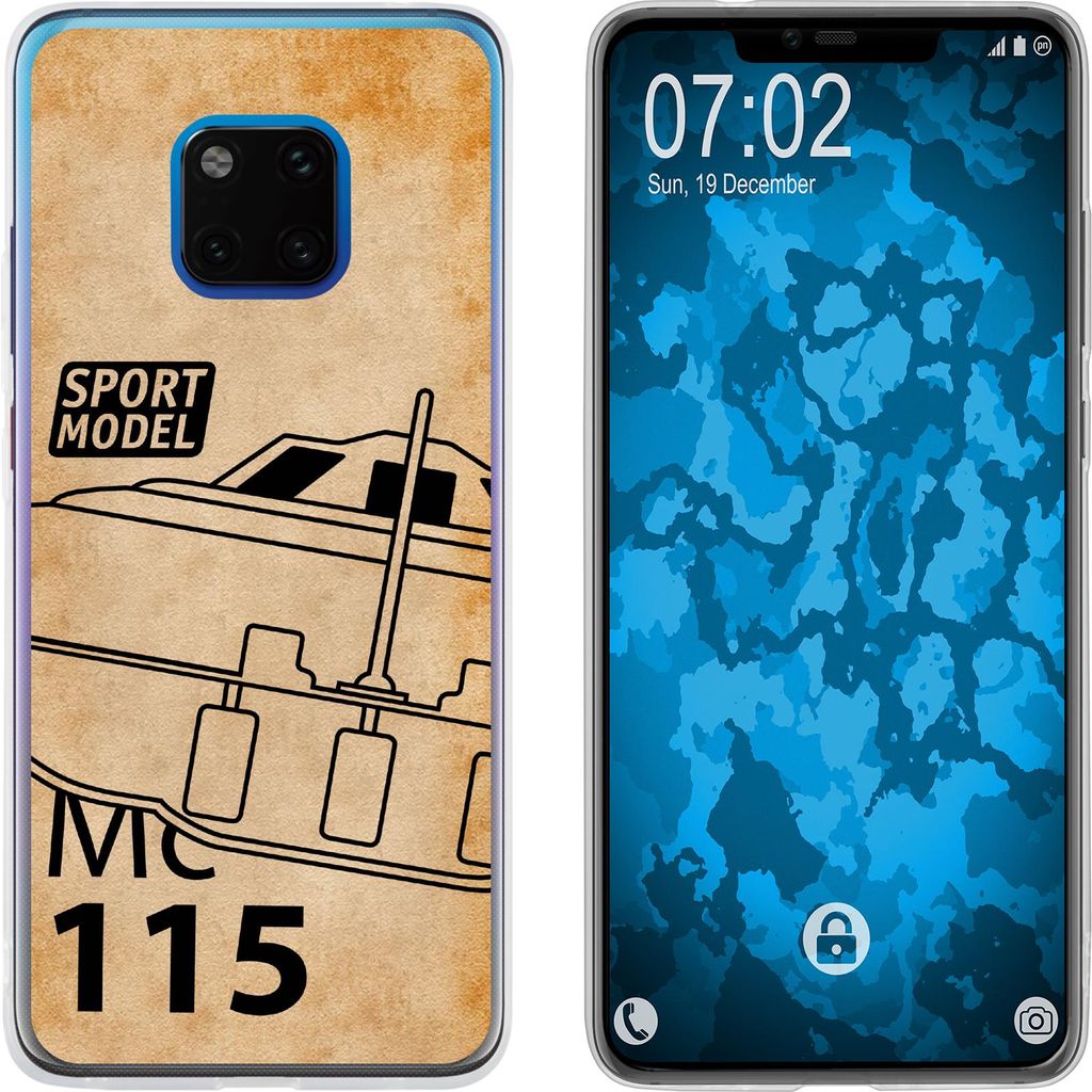PhoneNatic Case kompatibel mit Huawei Mate 20 Pro Silikon-Hülle Space U.F.O. M1