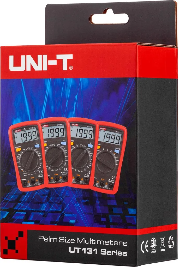 Multimètre Uni-T UT131A Auto-Range - Écran Rétroéclairé et Antichoc - 6