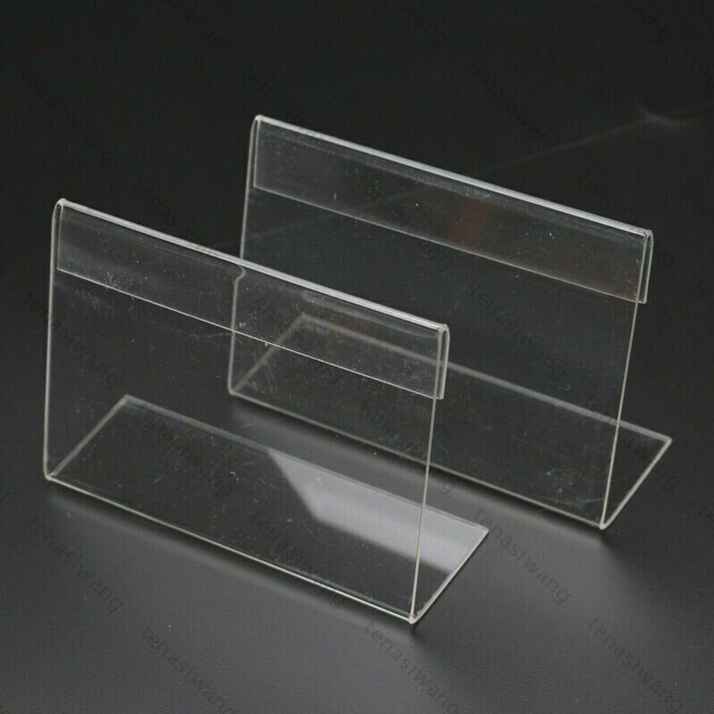 10pcs 9x6cm Acryl Schild Display Halter Label Preis Namenskarte Tag Ständer