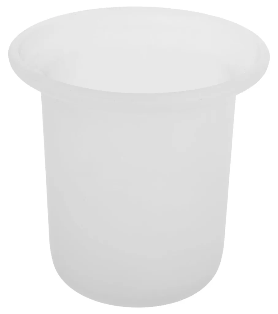 Support brosse WC mural en verre dépoli avec tablette de rangement 12cm