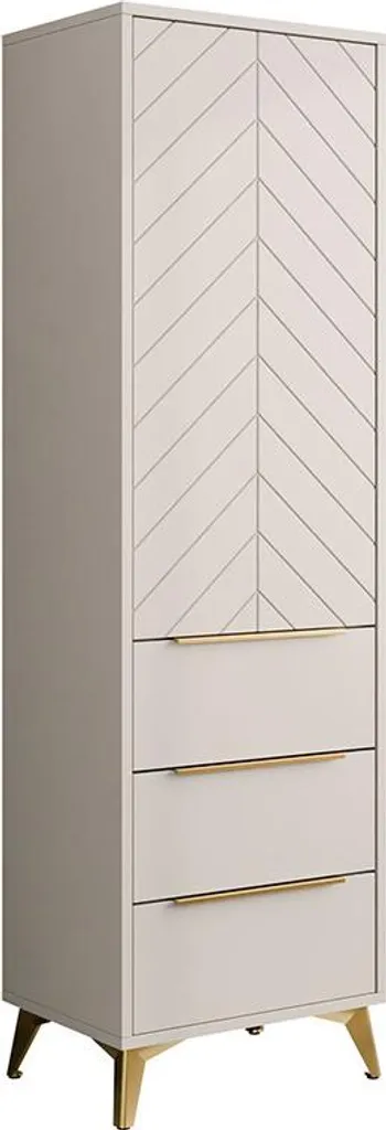 Buffet haut Best Mobilier Boccioni beige 54x180 cm à 3 tiroirs et porte