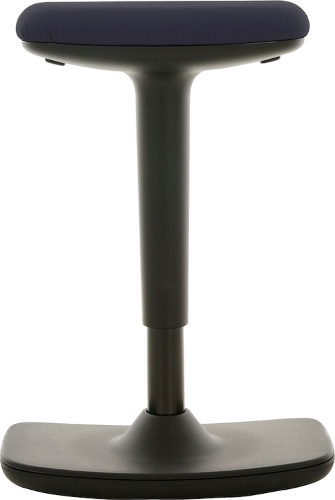 Schaukelhocker Charleston | Sitzhöhe 56-69cm | Tragfähigkeit 110kg | Kunstleder-Sitz | konvex geformter Tellerfuß | Schwarz