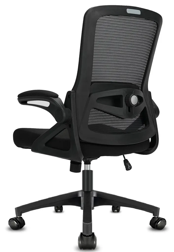 Chaise de bureau ergonomique noire réglable en hauteur modèle B-200